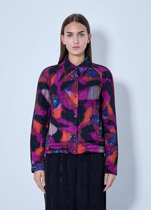 Dries Van Noten Button-Down Quilted Jacket Pink dvn0265002
