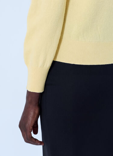 LN-CC® - Miu Miu: V-Neck Wool Sweater - Yellow Miu Miu V-Neck Wool Sweater Yellow miu0266122