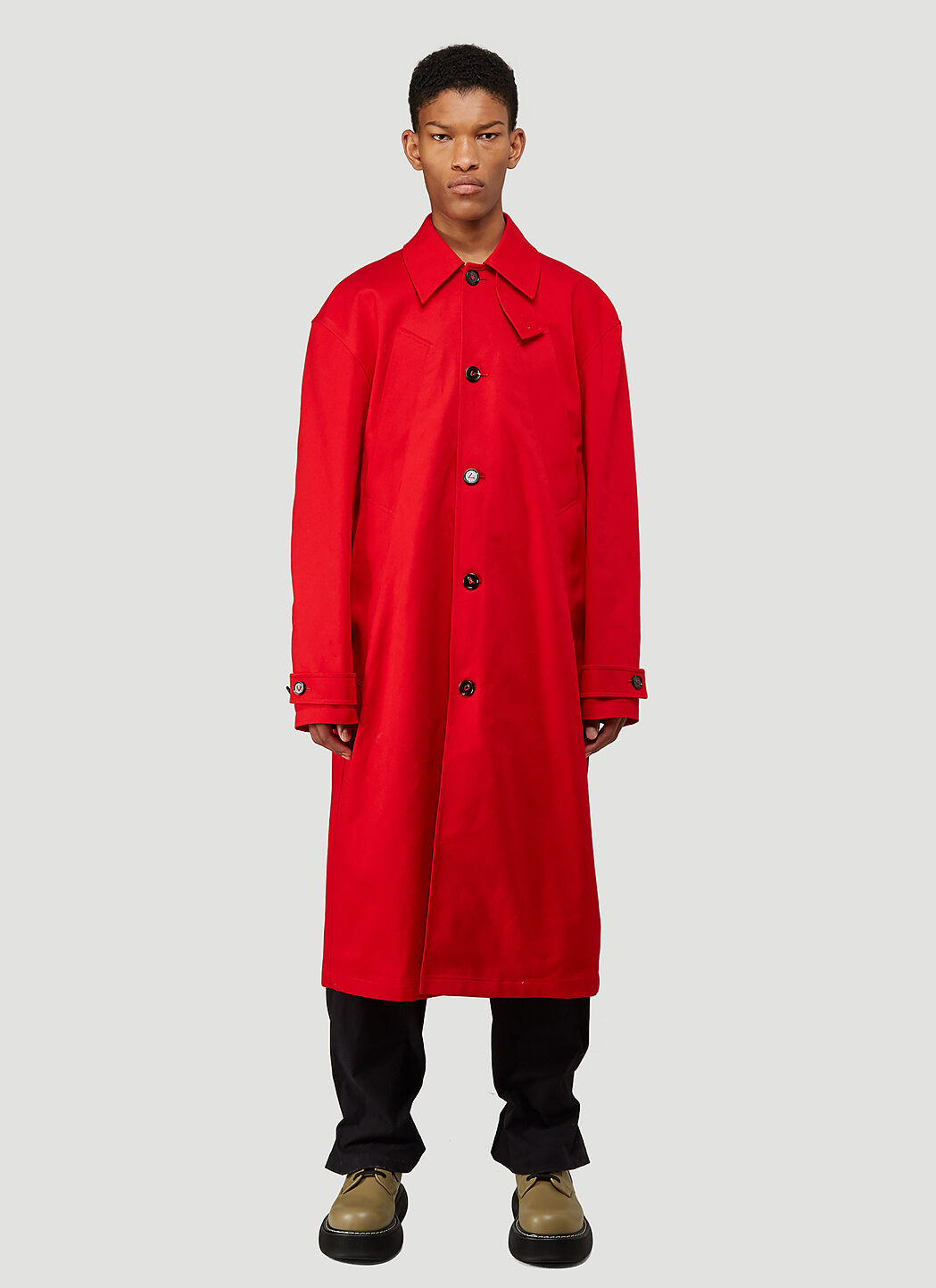 Men red trench coat store
