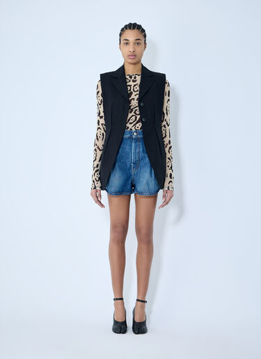 Sportmax ギャザー デニムショートパンツ  ブルー spx0260001