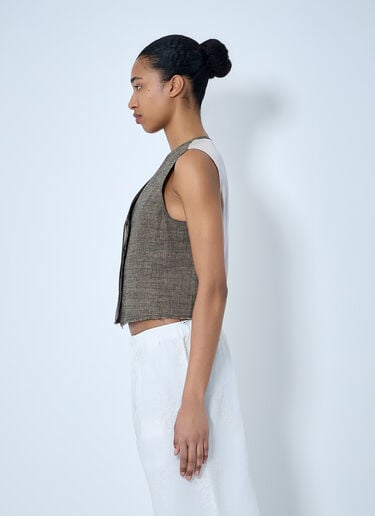 Our Legacy V-Neck Sleeveless Waistcoat Brown our0264033