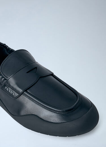 LN-CC® - Prada: Leather Slip-On Loafers - Black Prada Leather Slip-On Loafers Black pra0166015