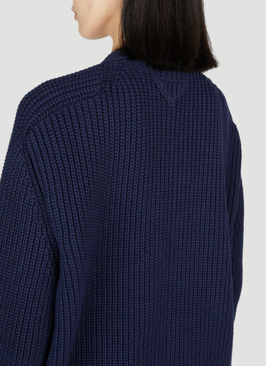 Chunky Knit Cardigan Prada Chunky Knit Cardigan Navy pra0253007