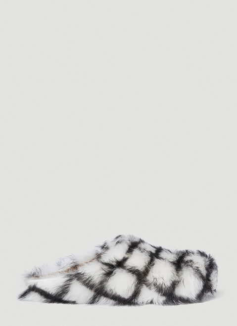 Walter Van Beirendonck Fussbett Sabot Hairy Mules Black wlt0154018