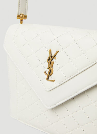 Saint Laurent Gaby Quilted Shoulder Bag White sla0247160