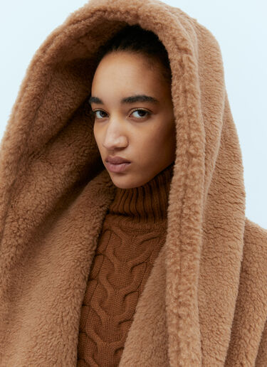 Max Mara Oversized Teddy Wrap Coat Camel max0254038