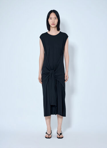 LN-CC® - Toteme: Tie-Waist Jersey Dress - Black Toteme Tie-Waist Jersey Dress Black tot0265045