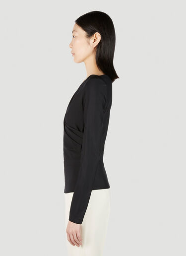 Max Mara Gardena Wrap Top Black max0251018