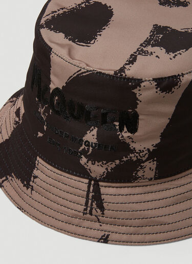 Alexander McQueen Graffiti Bucket Hat Brown amq0149054