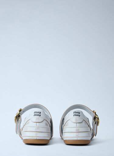 Miu Miu Gymnasium Ballerina Flats White miu0264112