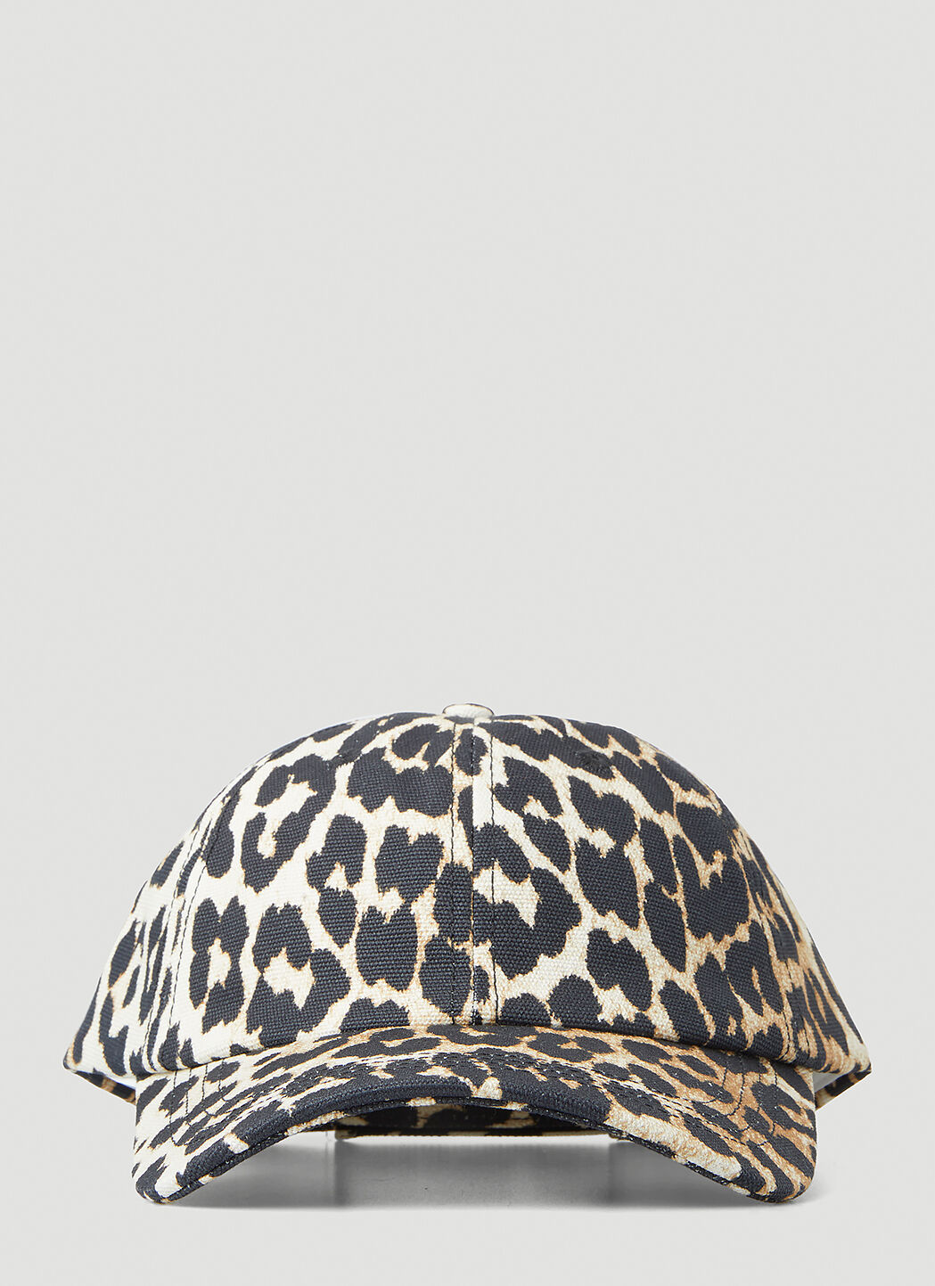 GANNI Leopard Print Baseball Cap in Beige LN CC