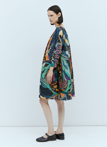 Graphic Pleated Dress Pleats Please Issey Miyake Graphic Pleated Dress Multicolour plp0254003