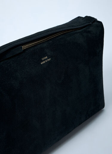 T-Lock Leather Clutch TOTEME T-Lock Leather Clutch Black tot0261050