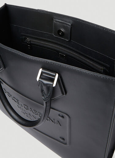 Dolce & Gabbana Logo Embossed Tote Bag Black dol0151004