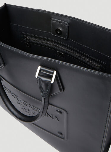 Logo Embossed Tote Bag Dolce & Gabbana Logo Embossed Tote Bag Black dol0151004