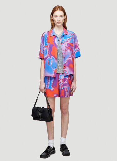 MCQ X Fantasma Fantasma Rave Silk Shirt Purple mqf0244005