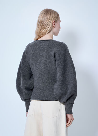 LN-CC® - Jacquemus: Le Cardigan Tempo - Dark Grey Jacquemus Le Cardigan Tempo Dark Grey jac0266013