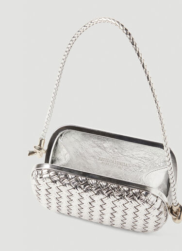 Bottega Veneta Knot Minaudiere Small Clutch Bag in Gray