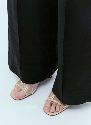 Gucci GG Crystal Embellished Heeled Sandals Pink guc0253121