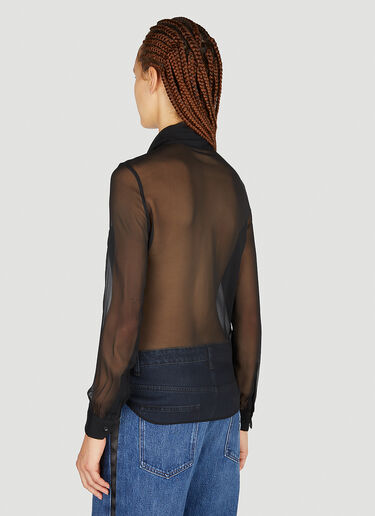 Saint Laurent 蝴蝶结系带衬衫 黑色 sla0251038