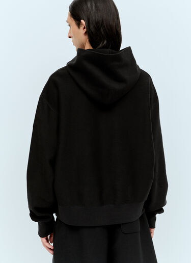 Moncler 볼록한 로고 후드티셔츠 블랙 mon0156012
