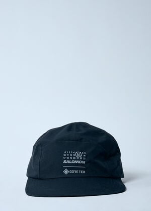 MM6 Maison Margiela x Salomon 로고 모티프 베이스볼 캡 블랙 mms0159009