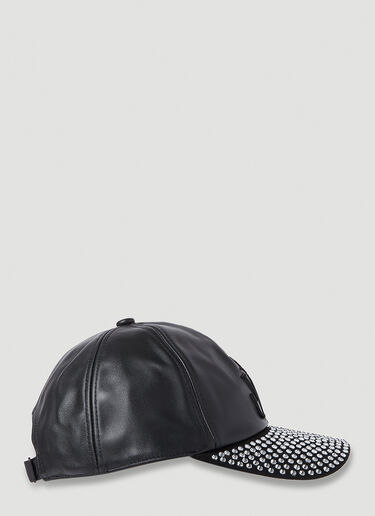 JW Anderson Crystal Embellished Baseball Cap Black jwa0252014