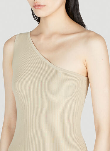 One-Shoulder Ribbed Dress TOTEME One-Shoulder Ribbed Dress Beige tot0253025