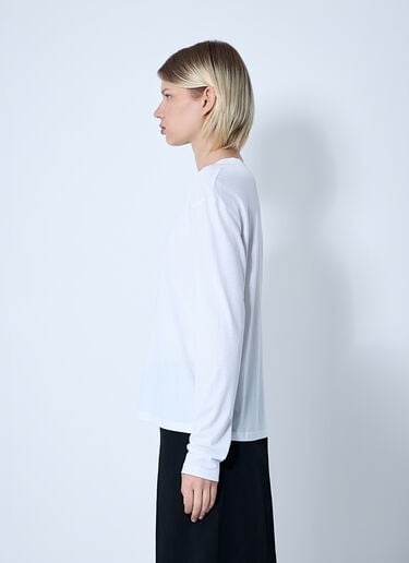 TOTEME Classic Long Sleeve T-Shirt White tot0261070