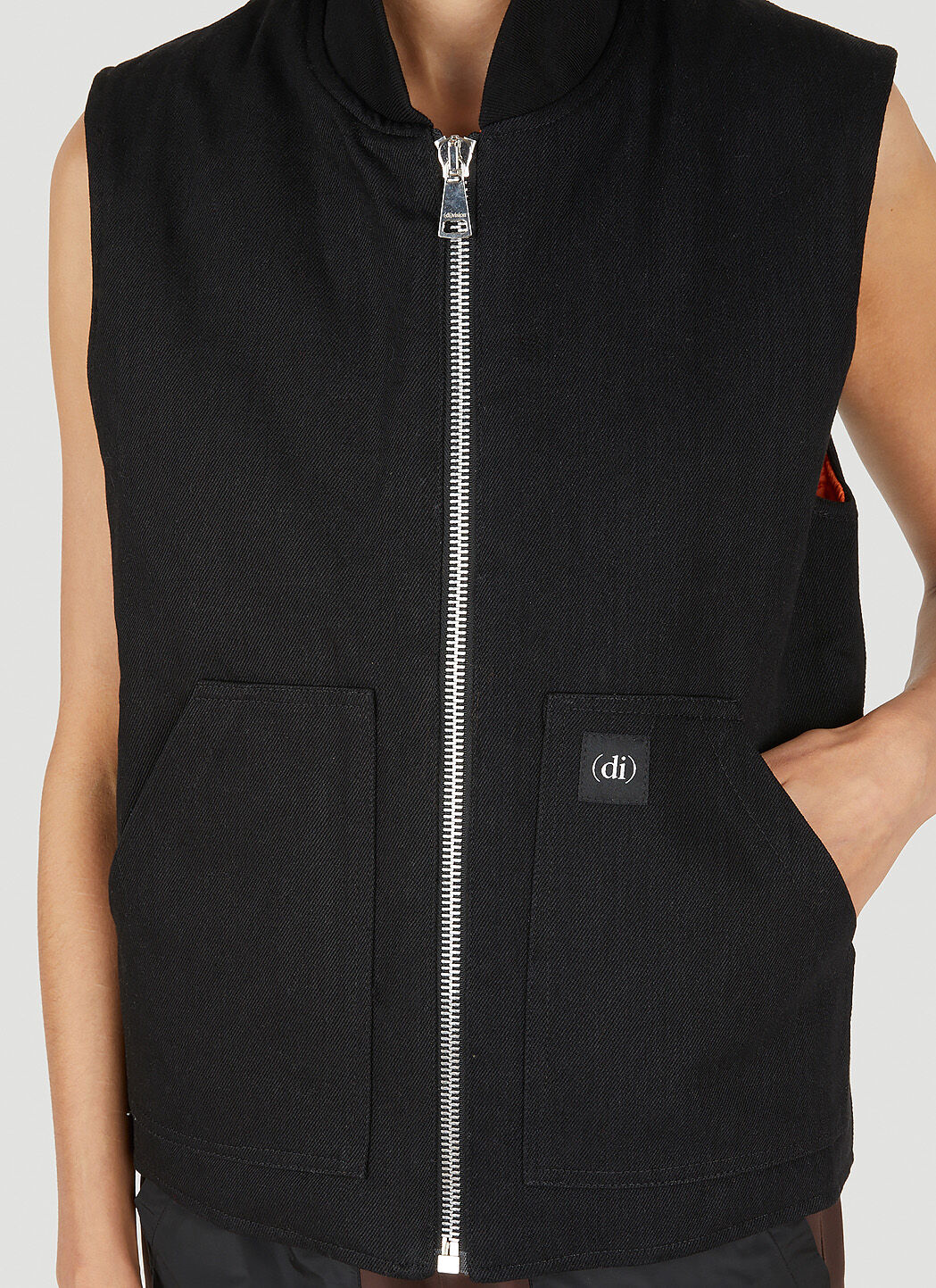 Di)vision Workwear Denim Vest Jacket in Black | LN-CC