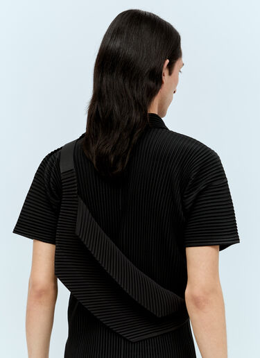 Homme Plissé Issey Miyake 褶裥斜挎包 黑色 hmp0156012