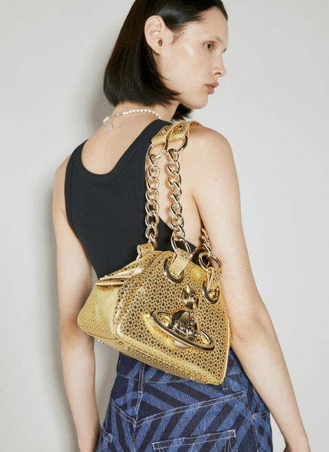 Vivienne Westwood アーカイブオーブ チェーンハンドバッグ ホワイト vvw0254059