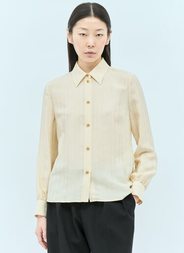 Gucci Horsebit Silk Shirt Beige guc0255185