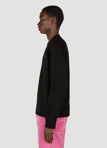 Logo Embroidery Sweater Acne Studios Logo Embroidery Sweater Black acn0152006
