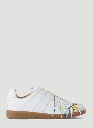 Maison Margiela Replica Paint Low-Top Sneakers White mla0246045