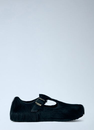 LN-CC® - Birkenstock 1774 x SFTM: Paris The Rebel Fur Slip Ons - Black Birkenstock 1774 x SFTM Paris The Rebel Fur Slip Ons Black brs0165005