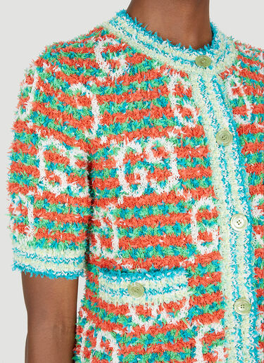 Gucci Love Parade Stripe Knit Top Green guc0250031