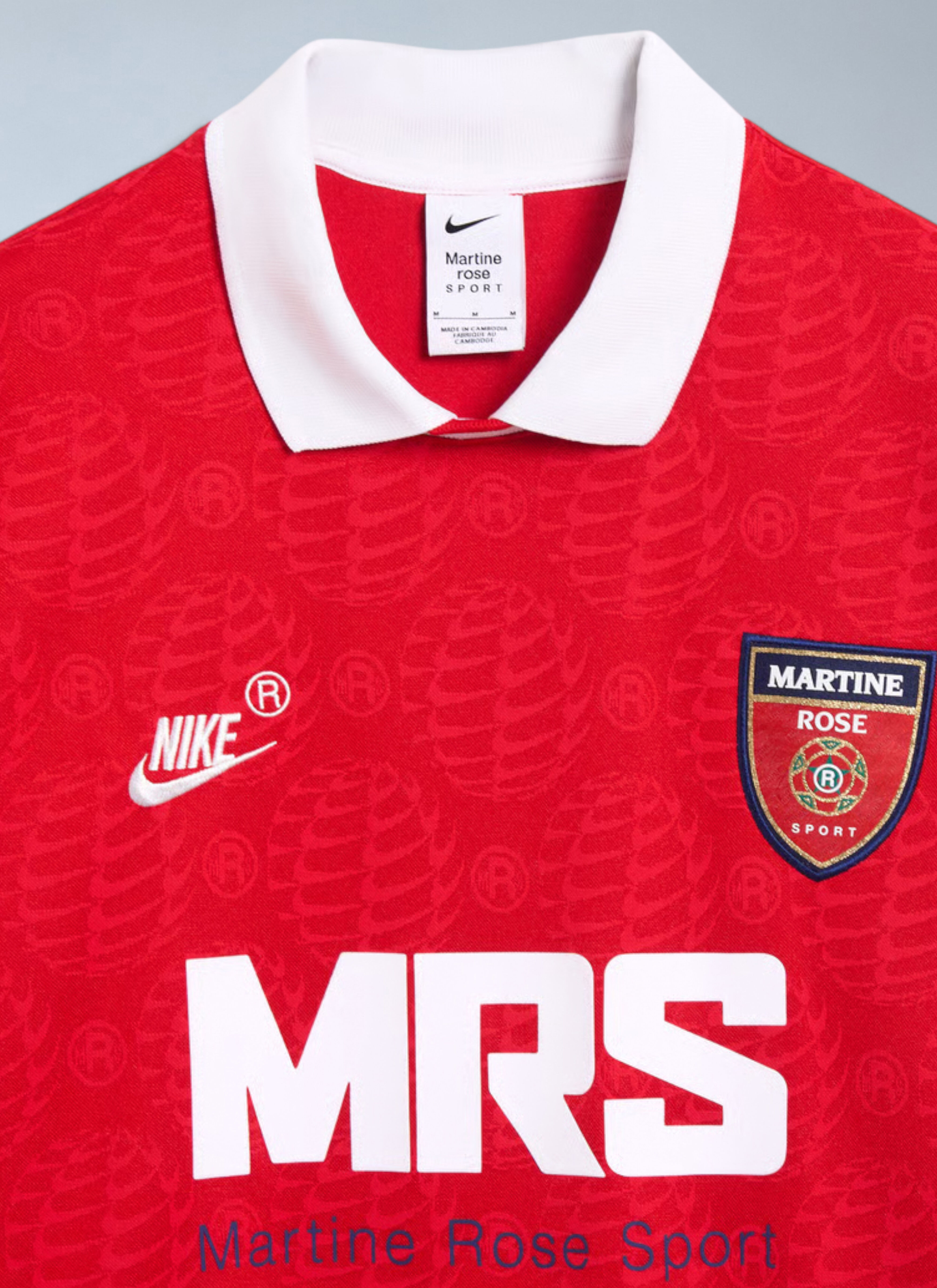 Nike x Martine Rose Men's' Logo Motif Polo Shirt in Red | LN-CC®