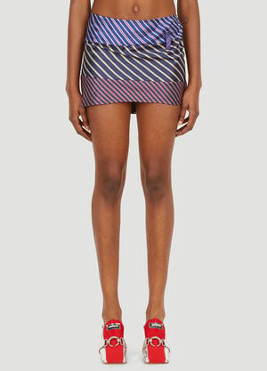 PROTOTYPES Tie Mini Skirt Blue typ0250005