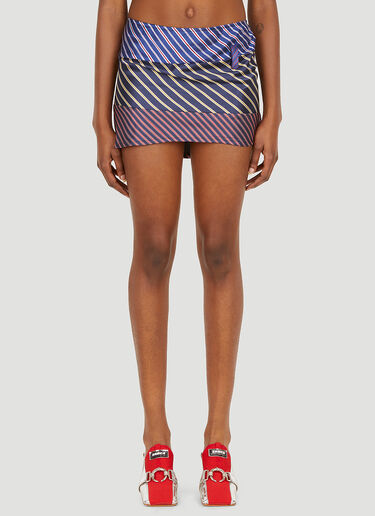 LN-CC® - PROTOTYPES: Tie Mini Skirt - Blue PROTOTYPES Tie Mini Skirt Blue typ0250005