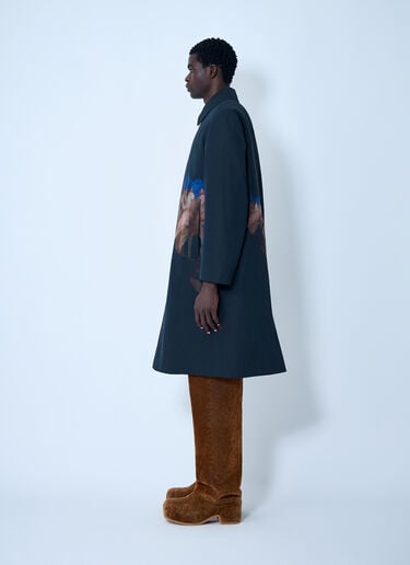 Dries Van Noten Rankle Printed Tailored Coat Black dvn0162002