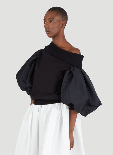 Puff Sleeve Top Alexander McQueen Puff Sleeve Top Black amq0246006