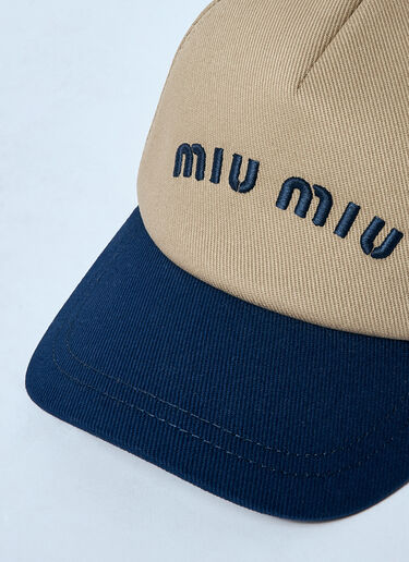 Miu Miu Drill Baseball Cap Beige miu0259040