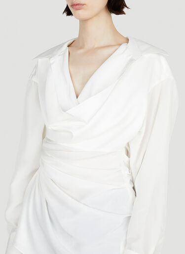 Alexander Wang Cowl Neck Shirt White awg0252007