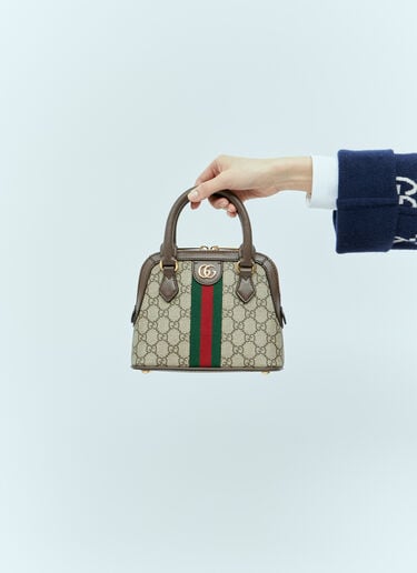 Gucci 오피디아 GG 상단 손잡이 미니 핸드백 브라운 guc0255165