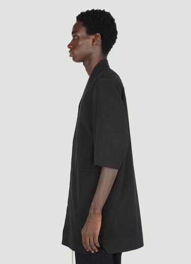 Twill Short Sleeve Overshirt Rick Owens Twill Short Sleeve Overshirt Black ric0153006