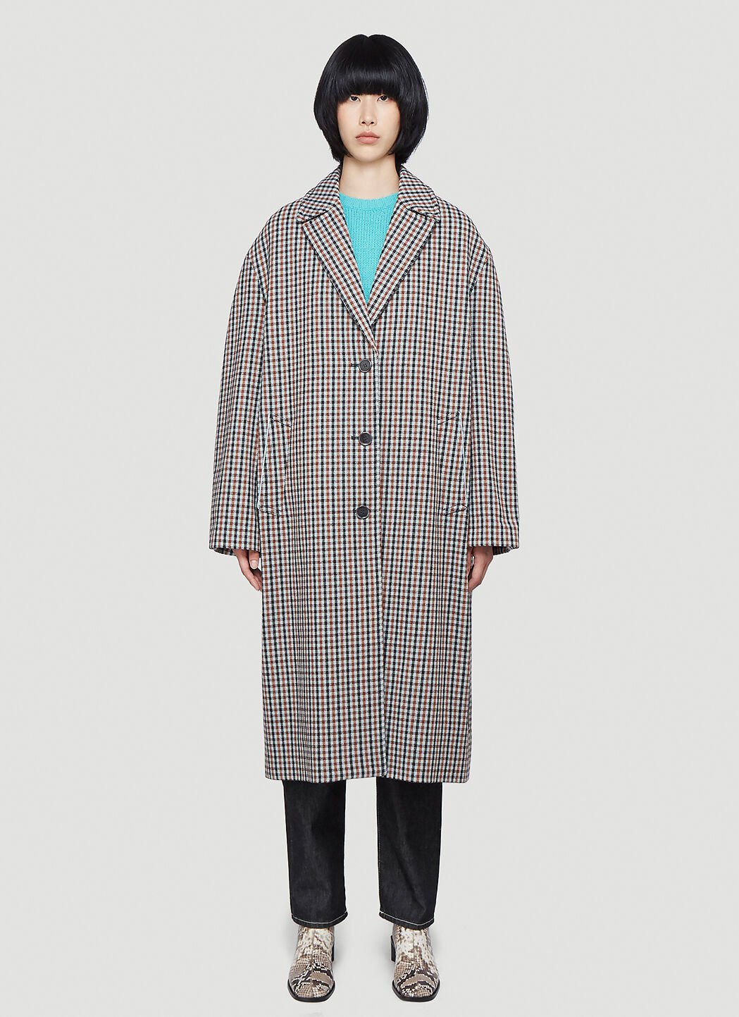 Acne studios on sale checked coat