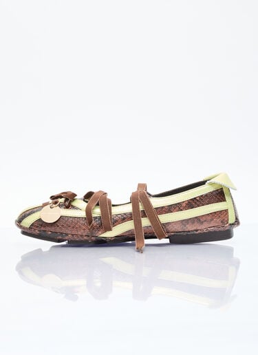 Kiko Kostadinov Lella Hybrid Ballerina Flats Brown kko0256017