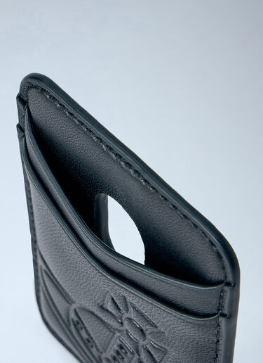 LN-CC® - Vivienne Westwood: MagSafe Leather Card Holder - Black Vivienne Westwood MagSafe Leather Card Holder Black vvw0166014