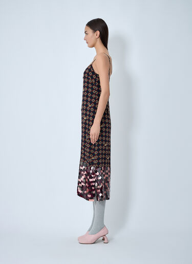 Dries Van Noten Embellished Slip Midi Dress Pink dvn0262021